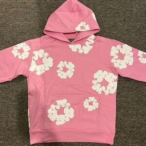 Men's Pink Floral Hoodie